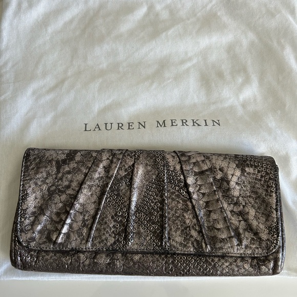 Lauren Merkin Metallic Clutch - Picture 1 of 6